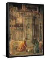 Burial of St Ercolano, a Scene from the Siege of Totila, 1461-1466-Benedetto Bonfigli-Framed Stretched Canvas