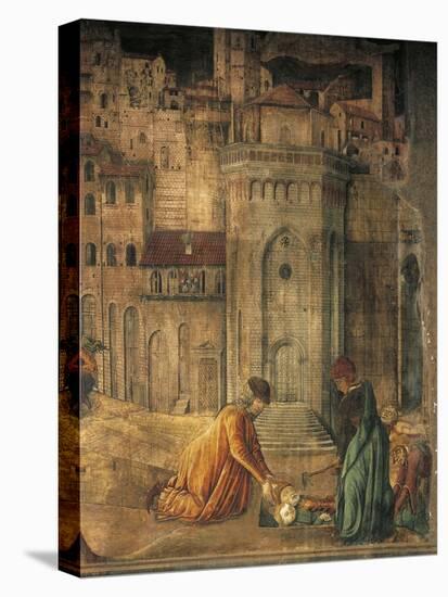 Burial of St Ercolano, a Scene from the Siege of Totila, 1461-1466-Benedetto Bonfigli-Stretched Canvas