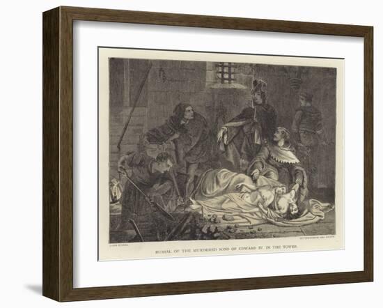 Burial of the Murdered Sons of Edward IV in the Tower-John Cross-Framed Giclee Print