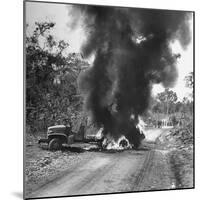 Buring Diesel Truck on the Ledo Road, Burma, July 1944-Bernard Hoffman-Mounted Photographic Print