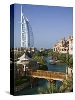 Burj Al Arab Hotel from the Madinat Jumeirah Complex, Dubai, United Arab Emirates-Walter Bibikow-Stretched Canvas