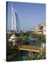 Burj Al Arab Hotel from the Madinat Jumeirah Complex, Dubai, United Arab Emirates-Walter Bibikow-Stretched Canvas