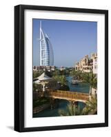 Burj Al Arab Hotel from the Madinat Jumeirah Complex, Dubai, United Arab Emirates-Walter Bibikow-Framed Photographic Print