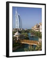 Burj Al Arab Hotel from the Madinat Jumeirah Complex, Dubai, United Arab Emirates-Walter Bibikow-Framed Photographic Print