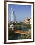 Burj Al Arab Hotel from the Madinat Jumeirah Complex, Dubai, United Arab Emirates-Walter Bibikow-Framed Photographic Print