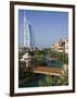 Burj Al Arab Hotel from the Madinat Jumeirah Complex, Dubai, United Arab Emirates-Walter Bibikow-Framed Photographic Print