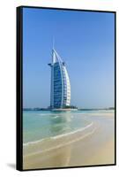 Burj Al Arab Hotel, Iconic Dubai Landmark, Jumeirah Beach, Dubai, United Arab Emirates, Middle East-Fraser Hall-Framed Stretched Canvas