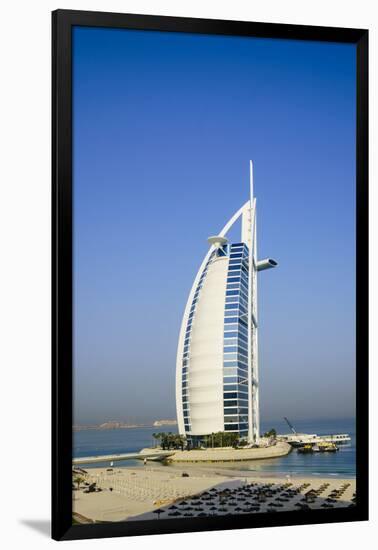 Burj Al Arab Hotel, Iconic Dubai Landmark, Jumeirah Beach, Dubai, United Arab Emirates, Middle East-Fraser Hall-Framed Photographic Print