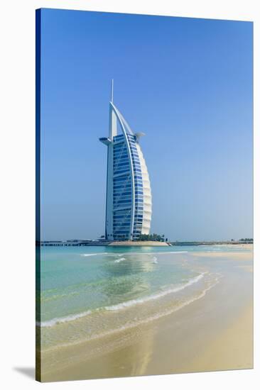 Burj Al Arab Hotel, Iconic Dubai Landmark, Jumeirah Beach, Dubai, United Arab Emirates, Middle East-Fraser Hall-Stretched Canvas