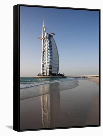 Burj Al Arab Hotel, Jumeirah Beach, Dubai, United Arab Emirates, Middle East-Amanda Hall-Framed Stretched Canvas