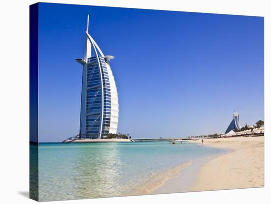 Burj Al Arab Hotel, Jumeirah Beach, Dubai, United Arab Emirates, Middle East-Amanda Hall-Stretched Canvas