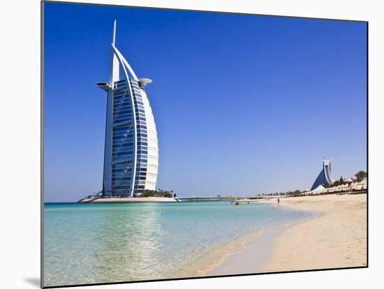 Burj Al Arab Hotel, Jumeirah Beach, Dubai, United Arab Emirates, Middle East-Amanda Hall-Mounted Photographic Print