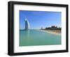 Burj Al Arab Hotel, Jumeirah Beach, Dubai, United Arab Emirates, Middle East-Amanda Hall-Framed Photographic Print