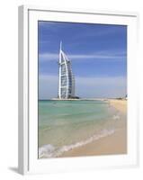 Burj Al Arab Hotel, Jumeirah Beach, Dubai, United Arab Emirates, Middle East-Amanda Hall-Framed Photographic Print