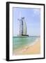 Burj Al Arab Hotel, Jumeirah Beach, Dubai, United Arab Emirates, Middle East-Amanda Hall-Framed Photographic Print