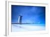 Burj Al Arab Hotel on Jumeirah Beach in Dubai, Modern Architecture, Luxury Beach Resort, Summer Vac-Anna Omelchenko-Framed Photographic Print