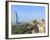 Burj Al Arab, Seen From the Madinat Jumeirah Hotel, Jumeirah Beach, Dubai, Uae-Amanda Hall-Framed Photographic Print
