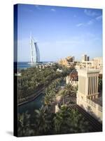 Burj Al Arab Seen From the Madinat Jumeirah Hotel, Jumeirah Beach, Dubai, Uae-Amanda Hall-Stretched Canvas
