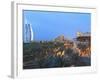 Burj Al Arab Viewed From the Madinat Jumeirah Hotel at Dusk, Jumeirah Beach, Dubai, Uae-Amanda Hall-Framed Photographic Print