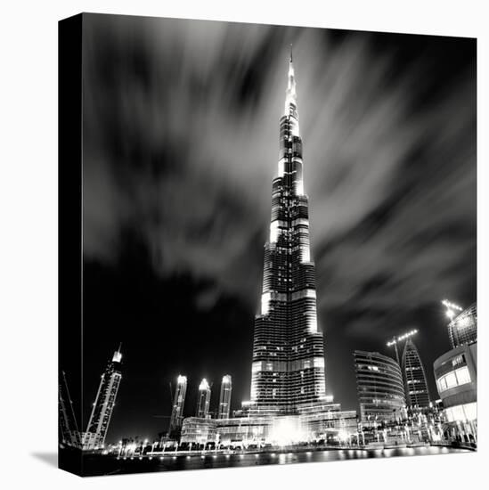 Burj Kahlifa at Night, Study 1, Dubai, UAE-Marcin Stawiarz-Stretched Canvas