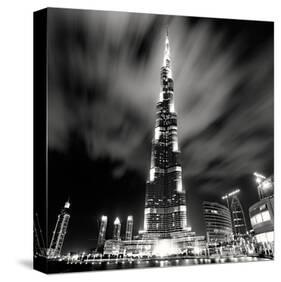 Burj Kahlifa at Night, Study 1, Dubai, UAE-Marcin Stawiarz-Stretched Canvas