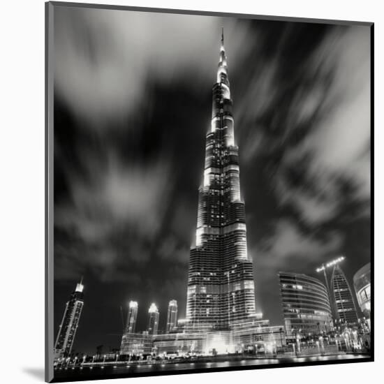 Burj Kahlifa at Night, Study 1, Dubai, UAE-Marcin Stawiarz-Mounted Art Print