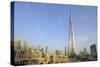 Burj Khalifa and City Skyline, Downtown, Dubai, United Arab Emirates, Middle East-Amanda Hall-Stretched Canvas