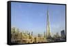 Burj Khalifa and City Skyline, Downtown, Dubai, United Arab Emirates, Middle East-Amanda Hall-Framed Stretched Canvas