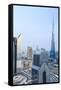 Burj Khalifa and City Skyline, Downtown, Dubai, United Arab Emirates, Middle East-Amanda Hall-Framed Stretched Canvas