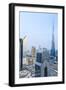 Burj Khalifa and City Skyline, Downtown, Dubai, United Arab Emirates, Middle East-Amanda Hall-Framed Photographic Print