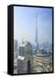 Burj Khalifa and City Skyline, Downtown, Dubai, United Arab Emirates, Middle East-Amanda Hall-Framed Stretched Canvas