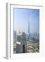 Burj Khalifa and City Skyline, Downtown, Dubai, United Arab Emirates, Middle East-Amanda Hall-Framed Photographic Print