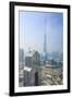 Burj Khalifa and City Skyline, Downtown, Dubai, United Arab Emirates, Middle East-Amanda Hall-Framed Photographic Print