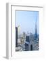 Burj Khalifa and City Skyline, Downtown, Dubai, United Arab Emirates, Middle East-Amanda Hall-Framed Photographic Print