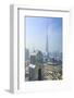 Burj Khalifa and City Skyline, Downtown, Dubai, United Arab Emirates, Middle East-Amanda Hall-Framed Photographic Print