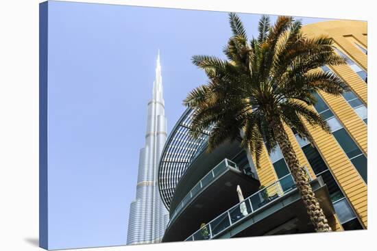 Burj Khalifa and Dubai Mall, Dubai, United Arab Emirates, Middle East-Amanda Hall-Stretched Canvas