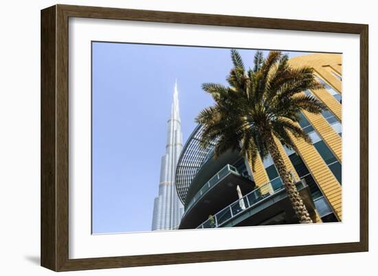 Burj Khalifa and Dubai Mall, Dubai, United Arab Emirates, Middle East-Amanda Hall-Framed Photographic Print