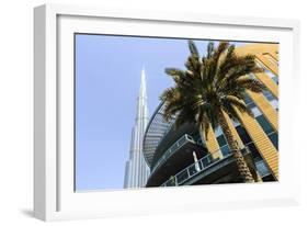 Burj Khalifa and Dubai Mall, Dubai, United Arab Emirates, Middle East-Amanda Hall-Framed Photographic Print