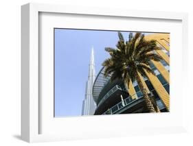 Burj Khalifa and Dubai Mall, Dubai, United Arab Emirates, Middle East-Amanda Hall-Framed Photographic Print