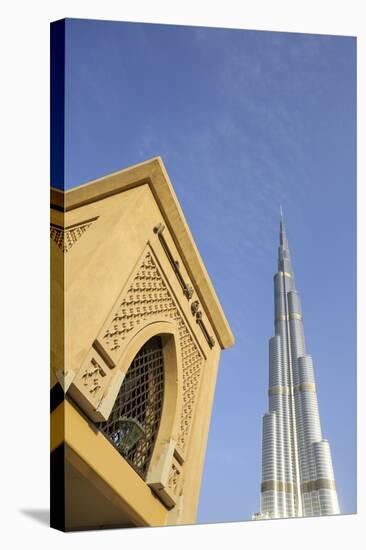 Burj Khalifa and Souk Al Bahar, Dubai, United Arab Emirates, Middle East-Amanda Hall-Stretched Canvas