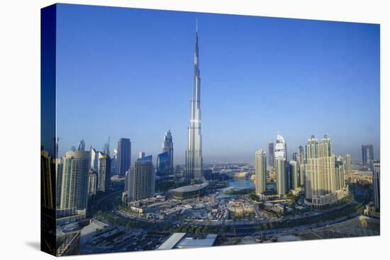 Burj Khalifa and Surrounding Downtown Skyscrapers, Dubai, United Arab Emirates, Middle East-Fraser Hall-Stretched Canvas