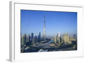 Burj Khalifa and Surrounding Downtown Skyscrapers, Dubai, United Arab Emirates, Middle East-Fraser Hall-Framed Photographic Print