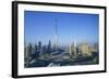 Burj Khalifa and Surrounding Downtown Skyscrapers, Dubai, United Arab Emirates, Middle East-Fraser Hall-Framed Photographic Print