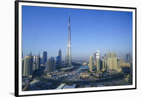 Burj Khalifa and Surrounding Downtown Skyscrapers, Dubai, United Arab Emirates, Middle East-Fraser Hall-Framed Premium Photographic Print