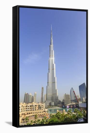 Burj Khalifa, Downtown, Dubai, United Arab Emirates, Middle East-Amanda Hall-Framed Stretched Canvas