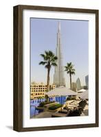 Burj Khalifa, Dubai, United Arab Emirates, Middle East-Amanda Hall-Framed Photographic Print