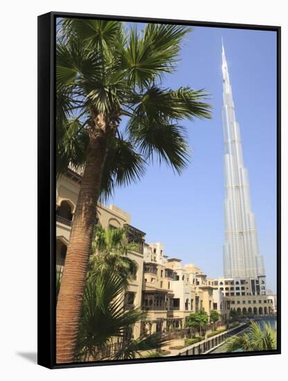 Burj Khalifa, Formerly the Burj Dubai, the Tallest Tower in the World at 818M-Amanda Hall-Framed Stretched Canvas