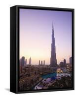 Burj Khalifa, Formerly the Burj Dubai, the Tallest Tower in the World at 818M-Amanda Hall-Framed Stretched Canvas