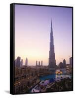 Burj Khalifa, Formerly the Burj Dubai, the Tallest Tower in the World at 818M-Amanda Hall-Framed Stretched Canvas