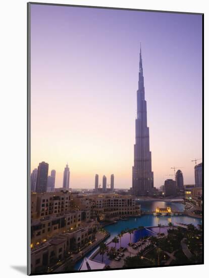 Burj Khalifa, Formerly the Burj Dubai, the Tallest Tower in the World at 818M-Amanda Hall-Mounted Photographic Print